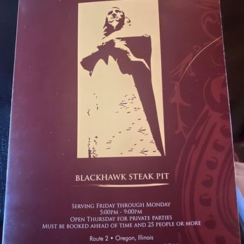 Blackhawk Steak Pit - the menu - Steakhouses Near Me - Oregon, Illinois