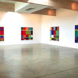 The Fields Sculpture Park - Installation of paintings by Stanley Whitney