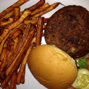Red River Rockhouse - Veggie burger and sweet potato fries - New American Near Me - Campton, Kentucky Red River Rockhouse - Veggie burger and sweet potato fries - New American Near Me - Campton, Kentucky