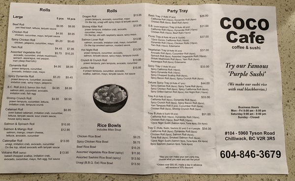 Menu photo 7 CoCo Sushi & Café Chilliwack, BC Menu photo 7 CoCo Sushi & Café Chilliwack, BC