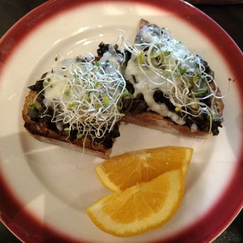 Art's Cafe - Breakfast of champions: Mushrooms on toast with melted cheese!  Art's Cafe Springville NY - Cafes Near Me - Springville, New York