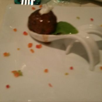 Mediterrano - Appetizer- lamb meatball. Delicious. Fabulous presentation Had 4 of the unique "spoons" each one served in on a rectangular platter. - Mediterranean Near Me - Naples, Florida Mediterrano - Appetizer- lamb meatball. Delicious. Fabulous presentation Had 4 of the unique "spoons" each one served in on a rectangular platter. - Mediterranean Near Me - Naples, Florida
