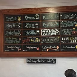 Beer menu
