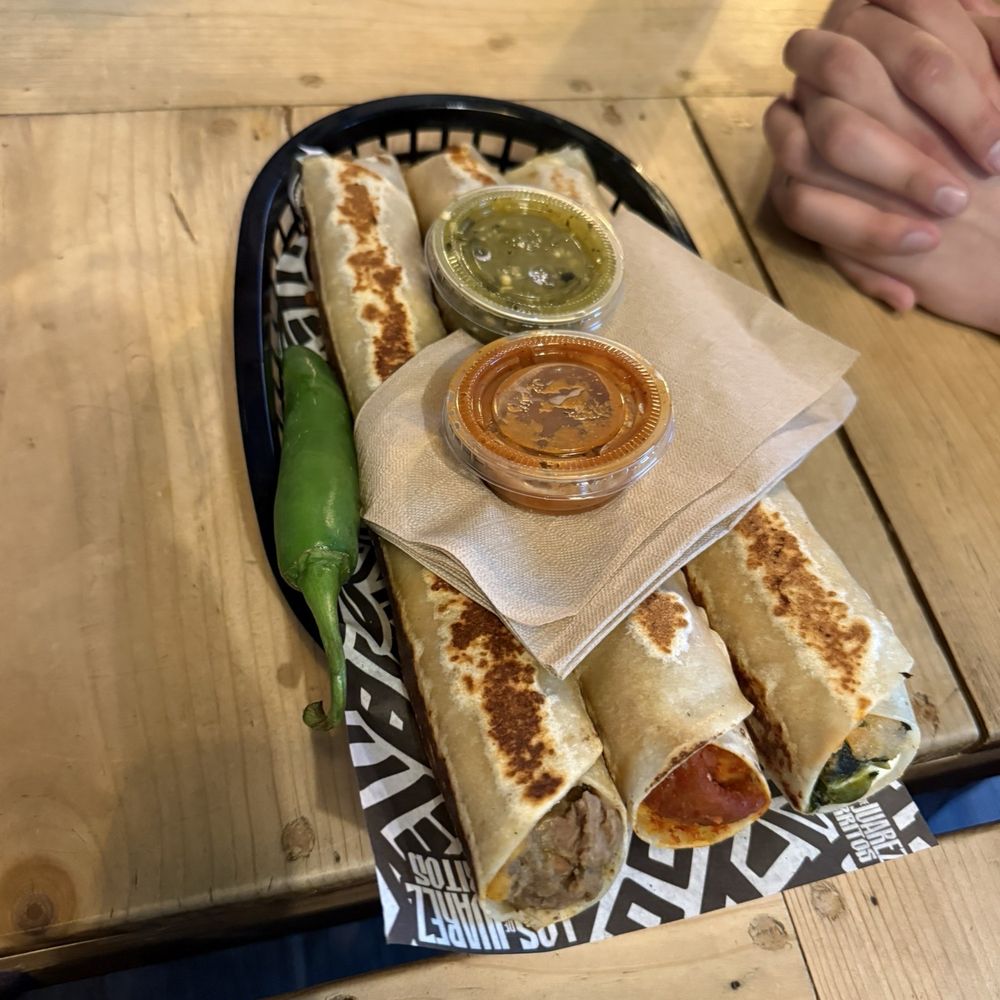 Los De Juarez Burritos - From left to right Carne en su jugo Chicharrón CHILE RELLENO - Mexican Near Me - Anaheim, California Los De Juarez Burritos - From left to right Carne en su jugo Chicharrón CHILE RELLENO - Mexican Near Me - Anaheim, California