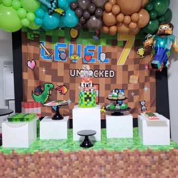 Shake It Off - Minecraft display at birthday party. - Kids Activities Near Me - Scarsdale, New York