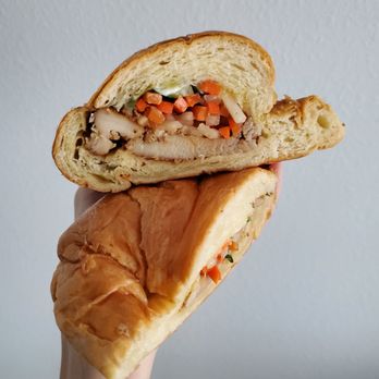Ba-Le Sandwich Shop - Lemongrass chicken banh mi with croissant IG @eatswithmarisa - Vietnamese Near Me - Mililani, Hawaii Ba-Le Sandwich Shop - Lemongrass chicken banh mi with croissant IG @eatswithmarisa - Vietnamese Near Me - Mililani, Hawaii