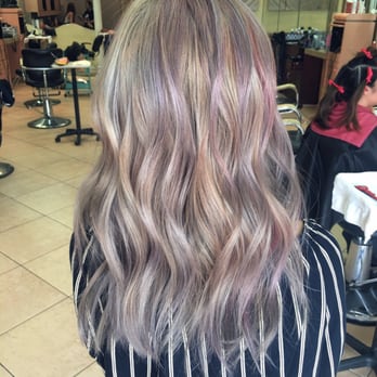 Bebe Salon - Current unicorn hair : ) subtle streaks of pastel pink and lilac in there too b/c I want to be a cotton candy princess - Hair Stylists Near Me - Garden Grove, California