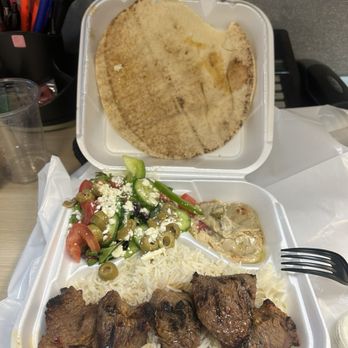 Lazeez Eats - Beef Kabob Plate - Mediterranean Near Me - Anaheim, California