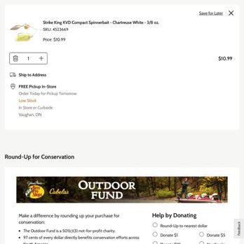 Bass Pro Shops - Items "available for pickup tomorrow...", but in reality I have ti wait 2 weeks. - Sports Wear Near Me - Concord, Ontario
