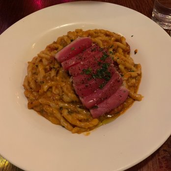 Carmelina's - Tonno con Pesto Siciliano e Fusilli - Italian Near Me - Boston, Massachusetts Carmelina's - Tonno con Pesto Siciliano e Fusilli - Italian Near Me - Boston, Massachusetts