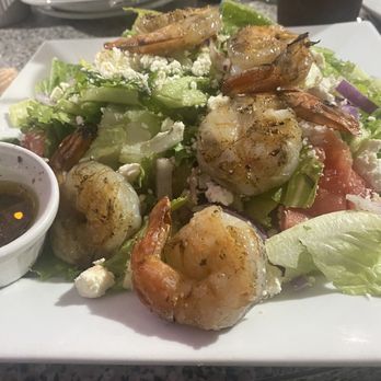 Mario's West - a salad with shrimp and lettuce - Pizza Near Me - Boca Raton, Florida