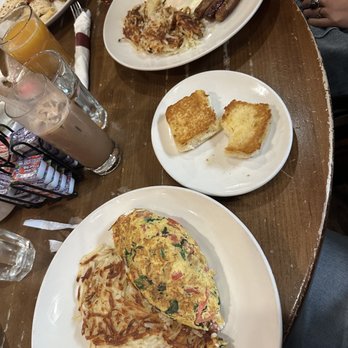 Savoury Restaurant & Pancake Cafe - Spartan Omelette, biscuit, two 2 Eggs Any Style, and Breakfast Quesadilla - Greek Near Me - Bartlett, Illinois