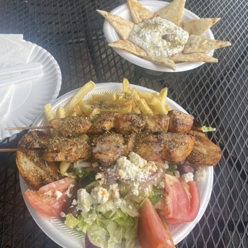 The Limani - Souvlaki Plate and tzatziki and pita - Greek Near Me - Tarpon Springs, Florida The Limani - Souvlaki Plate and tzatziki and pita - Greek Near Me - Tarpon Springs, Florida