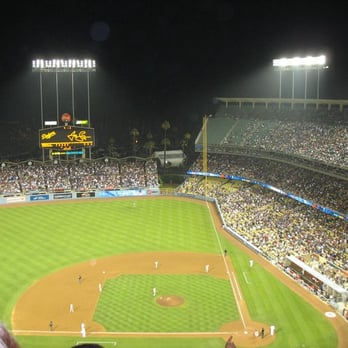 Dodger Stadium - Nightime view from Top Deck - Stadiums & Arenas Near Me - Los Angeles, California