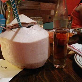 Jose and Sons - Coconut with sailor Jerry spiced rum - New American Near Me - Raleigh, North Carolina
