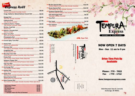 Menu photo 8 Tempura Express Anchorage, AK