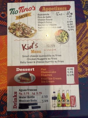 Menu photo 2 Tio Tino's Tacos Dwight, IL
