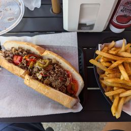 Philly Cheesesteak and Cajun Fries