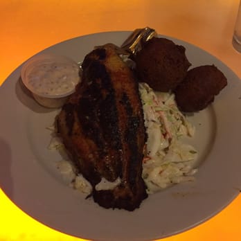 Hop-N-Grape - Blackened Catfish with hush puppies and cole slaw. Yummy! - Barbeque Near Me - Longview, Washington Hop-N-Grape - Blackened Catfish with hush puppies and cole slaw. Yummy! - Barbeque Near Me - Longview, Washington