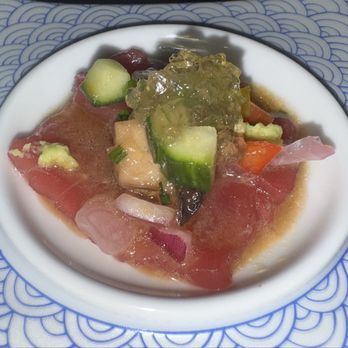 Kizaki - Blue Fin Tuna with Potherbs Sashimi/Spain - Sushi Bars Near Me - Denver, Colorado