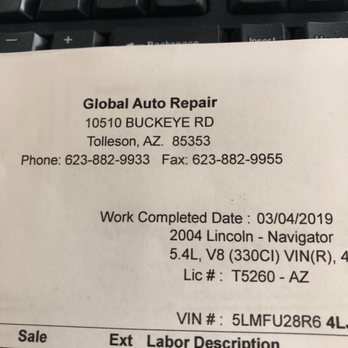 Global Auto Repair - Global for your auto needs. - Auto Repair Near Me - Tolleson, Arizona Global Auto Repair - Global for your auto needs. - Auto Repair Near Me - Tolleson, Arizona