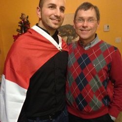 Out/Law Immigration - Zdravko Cimbaljevic, a former client, celebrating obtaining his citizenship with Rob