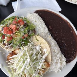 2 Combo: Charbroiled Fish Taco and Carne Asada Taco