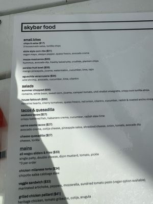 Menu photo 3 Skybar West Hollywood, CA Menu photo 3 Skybar West Hollywood, CA