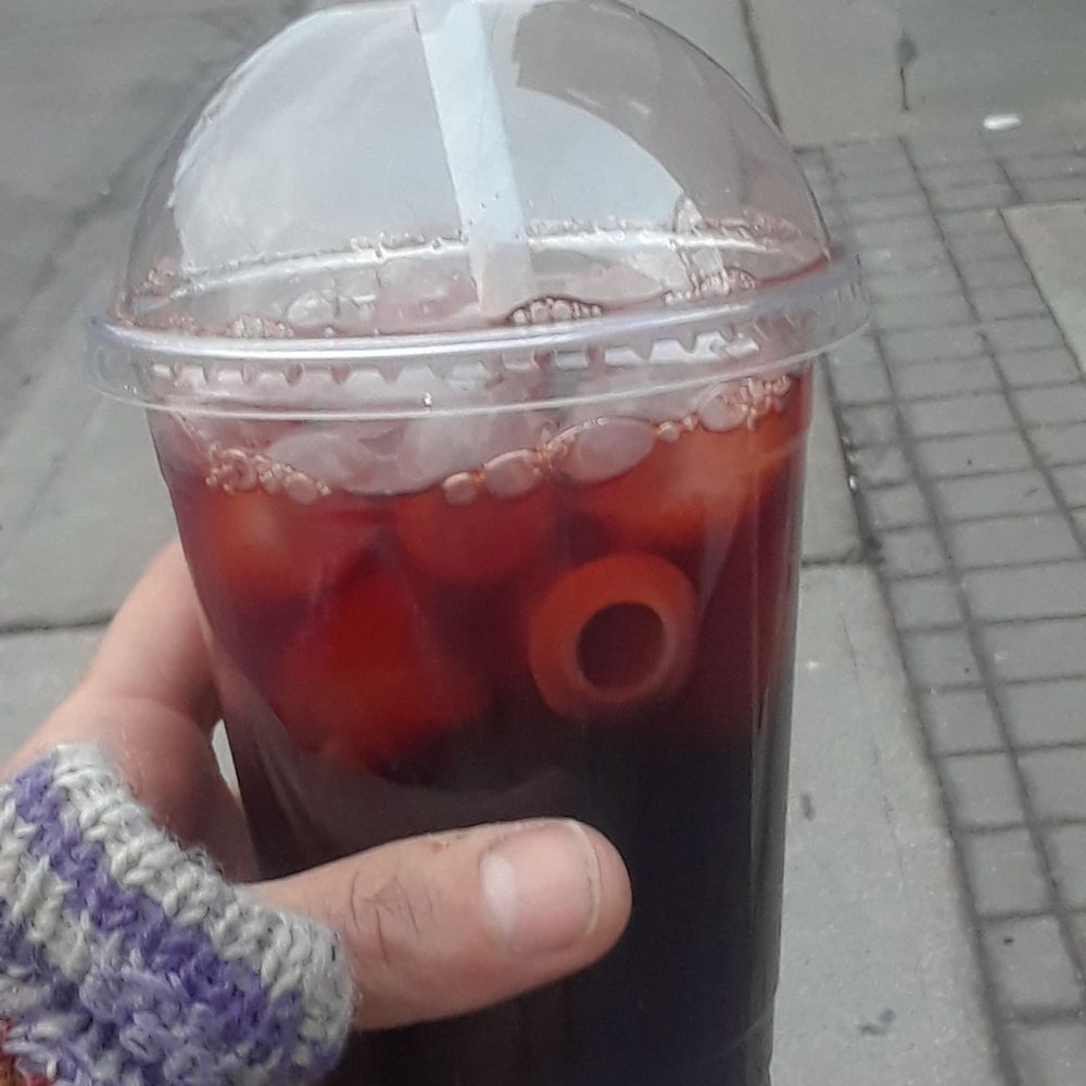 Thai iced tea, without the coconut milk Thai iced tea, without the coconut milk