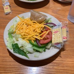 Starting with salad. Starting with salad.