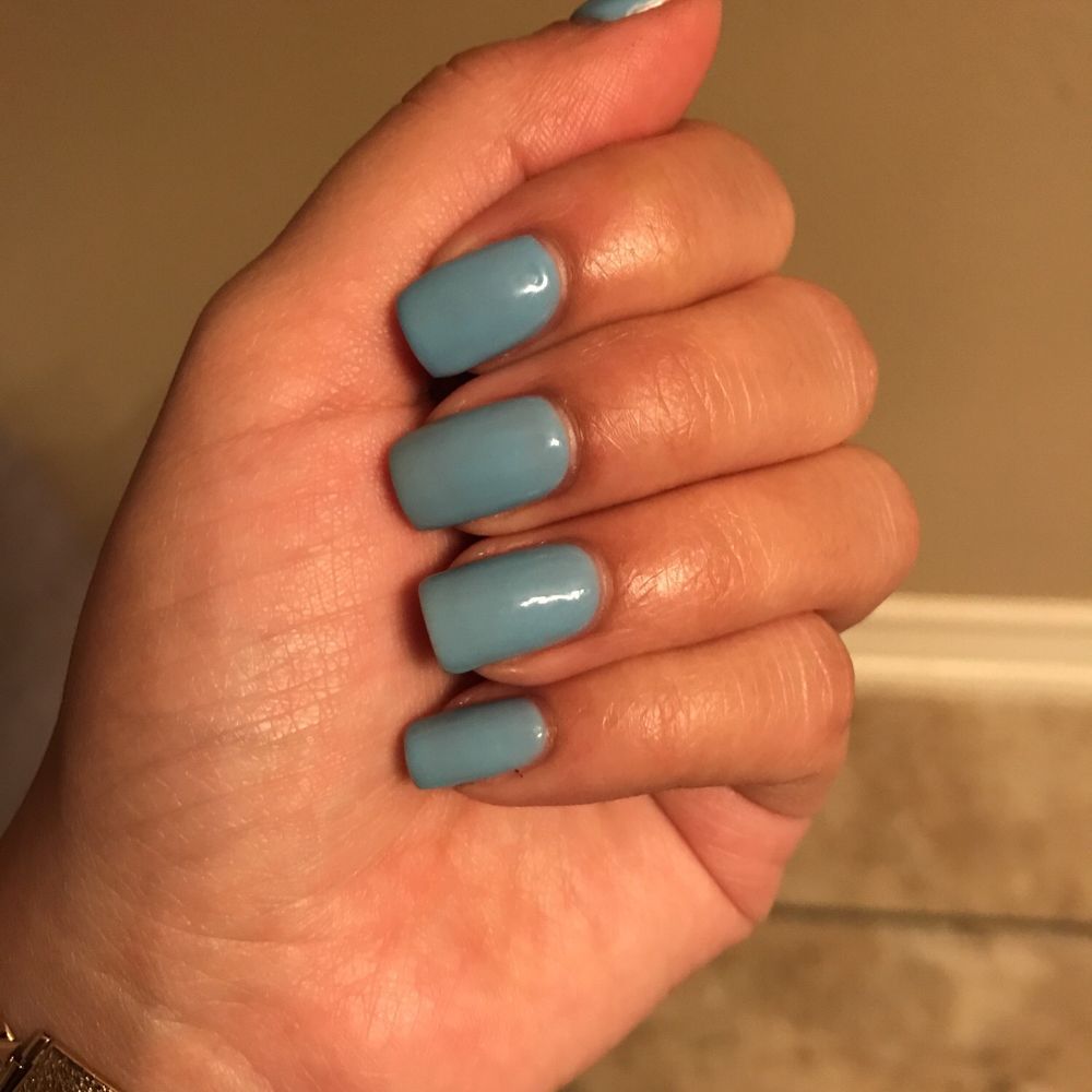 Hollywood Nails And Spa - Blue gel manicure. Super happy - Nail Salons Near Me - Killeen, Texas Hollywood Nails And Spa - Blue gel manicure. Super happy - Nail Salons Near Me - Killeen, Texas