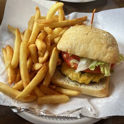 BJ's Family Restaurant - Cheeseburger and fries