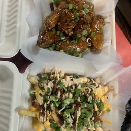 Korean Fried Chicken & Cheese Fries