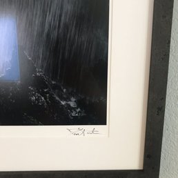 Scott helped me pick out a frame that mimicked the craggy cliffs in the photo and found a way to show the signature too Scott helped me pick out a frame that mimicked the craggy cliffs in the photo and found a way to show the signature too