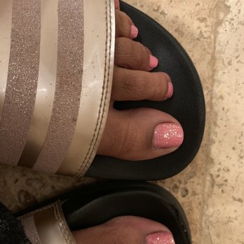 D'Vine Nails Spa - I LOVE MY TOES!!! AHHH SOOO CUTE!!! They're so bubble gum pink & glittery & perfect!! I couldn't be happier!! - Nail Salons Near Me - Anaheim, California