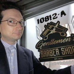 Gentlemen's Barber Shop - The front door