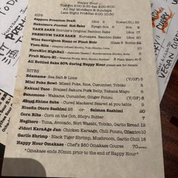 Menu happy hour Menu happy hour