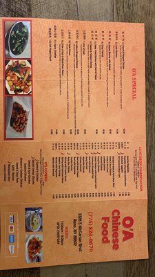 Menu photo 8 OA Chinese Food Reno, NV Menu photo 8 OA Chinese Food Reno, NV