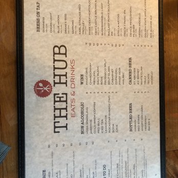 The Hub Eats & Drinks - Drinks Menu - American Near Me - Sacramento, California