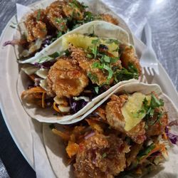 Knockout Tacos - *** Tempura fried shrimp. *** Knockout Tacos Restaurant 3524 W Airport #120 Irving, Texas. 75062 Catering and Events.