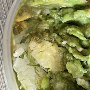 El Charro Mexican Grill - Guacamole dip - bottom layer of shredded lettuce (weird) - Food Trucks Near Me - Las Cruces, New Mexico