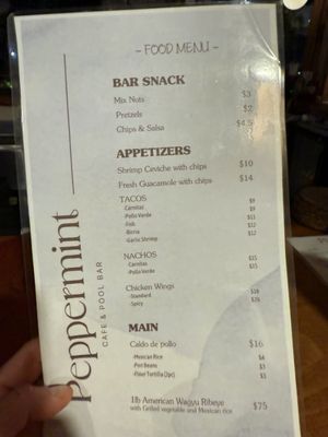 Menu photo 2 Peppermint Cafe & Pool Bar Honolulu, HI