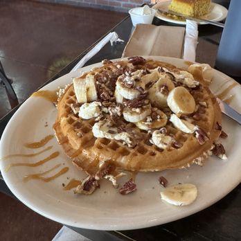 Mr C’s Fried Chicken & Waffles - I had them to make my waffle with the caramelized pecan & banna ... fantastic!!! - Southern Near Me - San Antonio, Texas