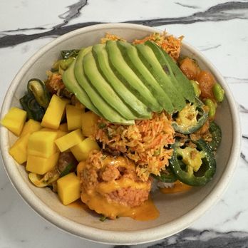 Poke Loong - Dynamite bowl with mango and jalapeños - Poke Near Me - Raleigh, North Carolina Poke Loong - Dynamite bowl with mango and jalapeños - Poke Near Me - Raleigh, North Carolina
