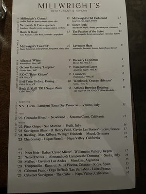 Menu photo 2 Millwright's Simsbury, CT Menu photo 2 Millwright's Simsbury, CT