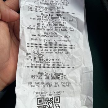 Ralphs - a person holding a piece of paper with a qr code on it - Grocery Near Me - Mission Viejo, California Ralphs - a person holding a piece of paper with a qr code on it - Grocery Near Me - Mission Viejo, California