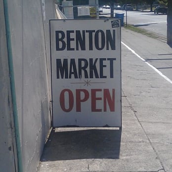 Benton Market - a sign on the side of a building - Grocery Near Me - Santa Rosa, California Benton Market - a sign on the side of a building - Grocery Near Me - Santa Rosa, California