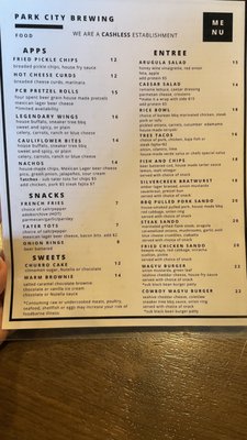 Menu photo 7 Park City Brewing Park City, UT