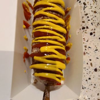 Two Hands Corn Dog - Arlington - The Classic with Beef Sausage - Hot Dogs Near Me - Arlington, Texas Two Hands Corn Dog - Arlington - The Classic with Beef Sausage - Hot Dogs Near Me - Arlington, Texas