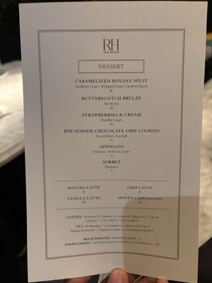 Menu photo 1 RH Rooftop Restaurant at RH Oak Brook Oak Brook, IL